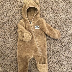 The North Face Tan Fleece Kids Footie